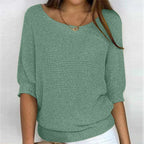 Women's Relaxed-Fit Batwing-Sleeve Knit Pullover Sweater