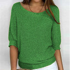 Women's Relaxed-Fit Batwing-Sleeve Knit Pullover Sweater