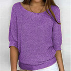 Women's Relaxed-Fit Batwing-Sleeve Knit Pullover Sweater