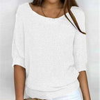 Women's Relaxed-Fit Batwing-Sleeve Knit Pullover Sweater