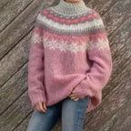 Women's Relaxed-Fit Nordic Fair Isle Pattern Sweater