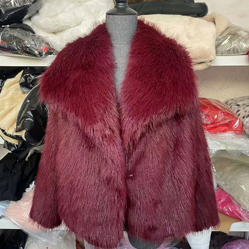 Women's Relaxed-Fit Open-Front Faux Fur Jacket
