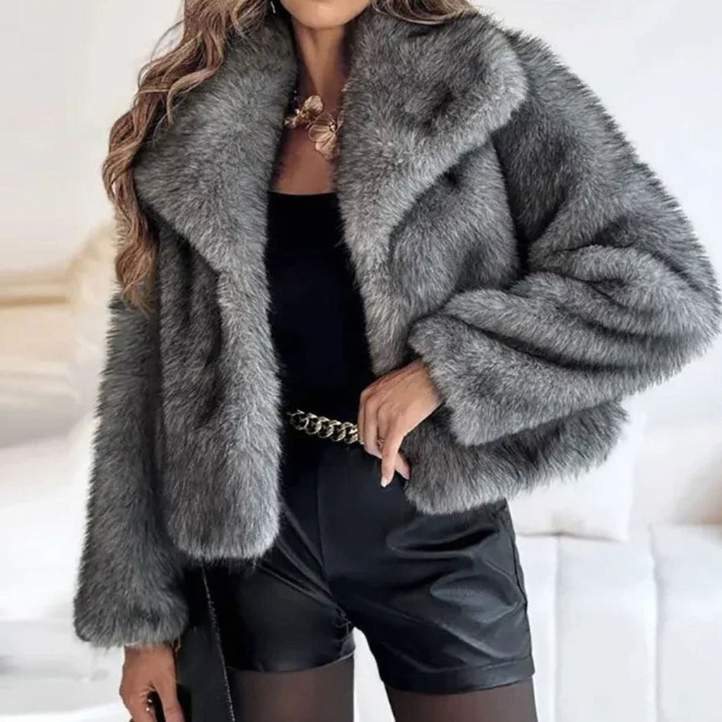 Women's Relaxed-Fit Open-Front Faux Fur Jacket