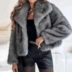 Women's Relaxed-Fit Open-Front Faux Fur Jacket