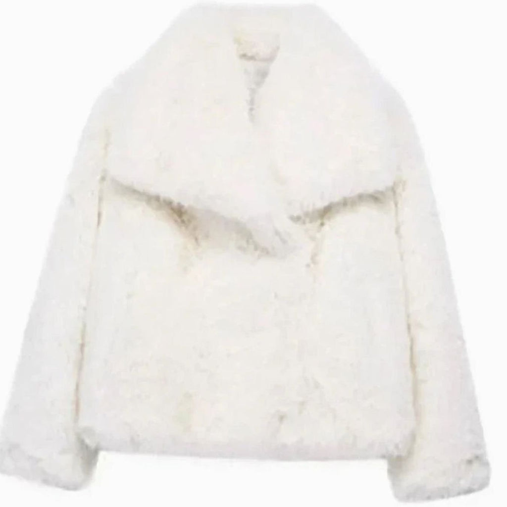 Women's Relaxed-Fit Open-Front Faux Fur Jacket