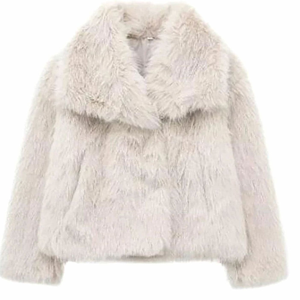 Women's Relaxed-Fit Open-Front Faux Fur Jacket