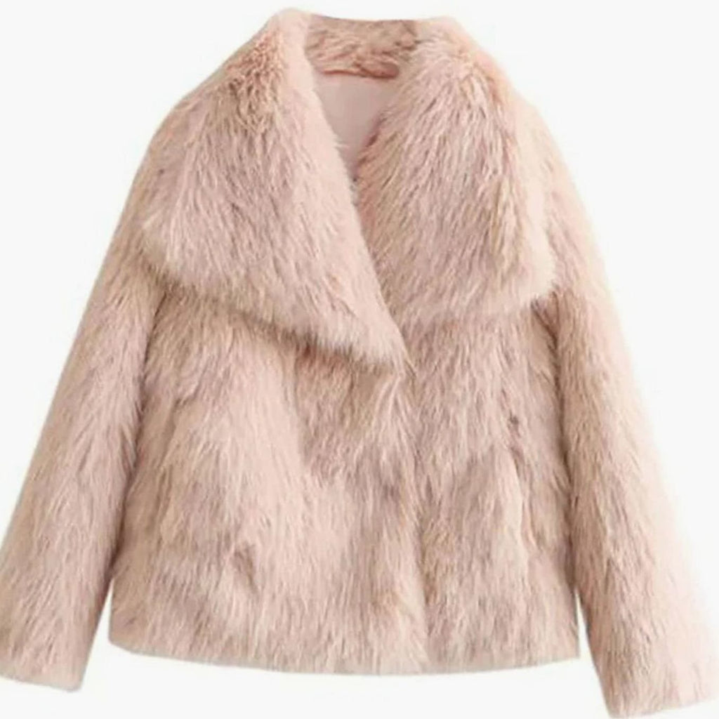 Women's Relaxed-Fit Open-Front Faux Fur Jacket