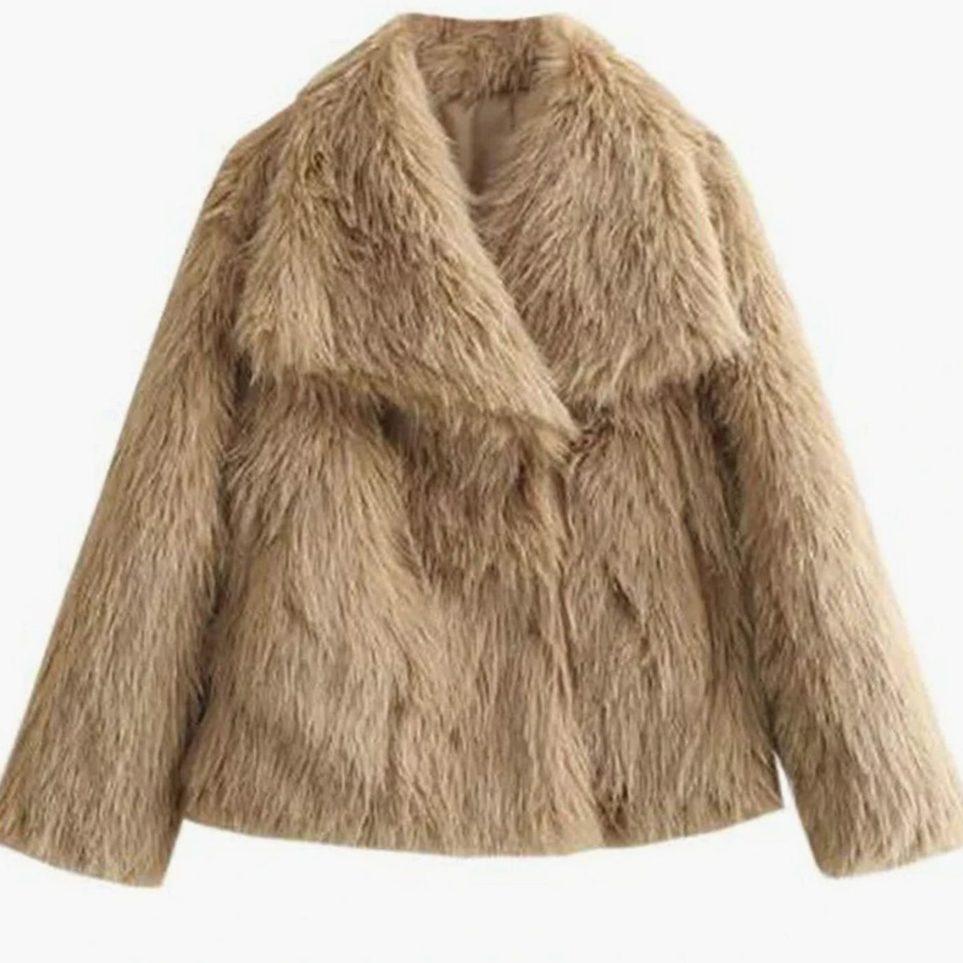 Women's Relaxed-Fit Open-Front Faux Fur Jacket