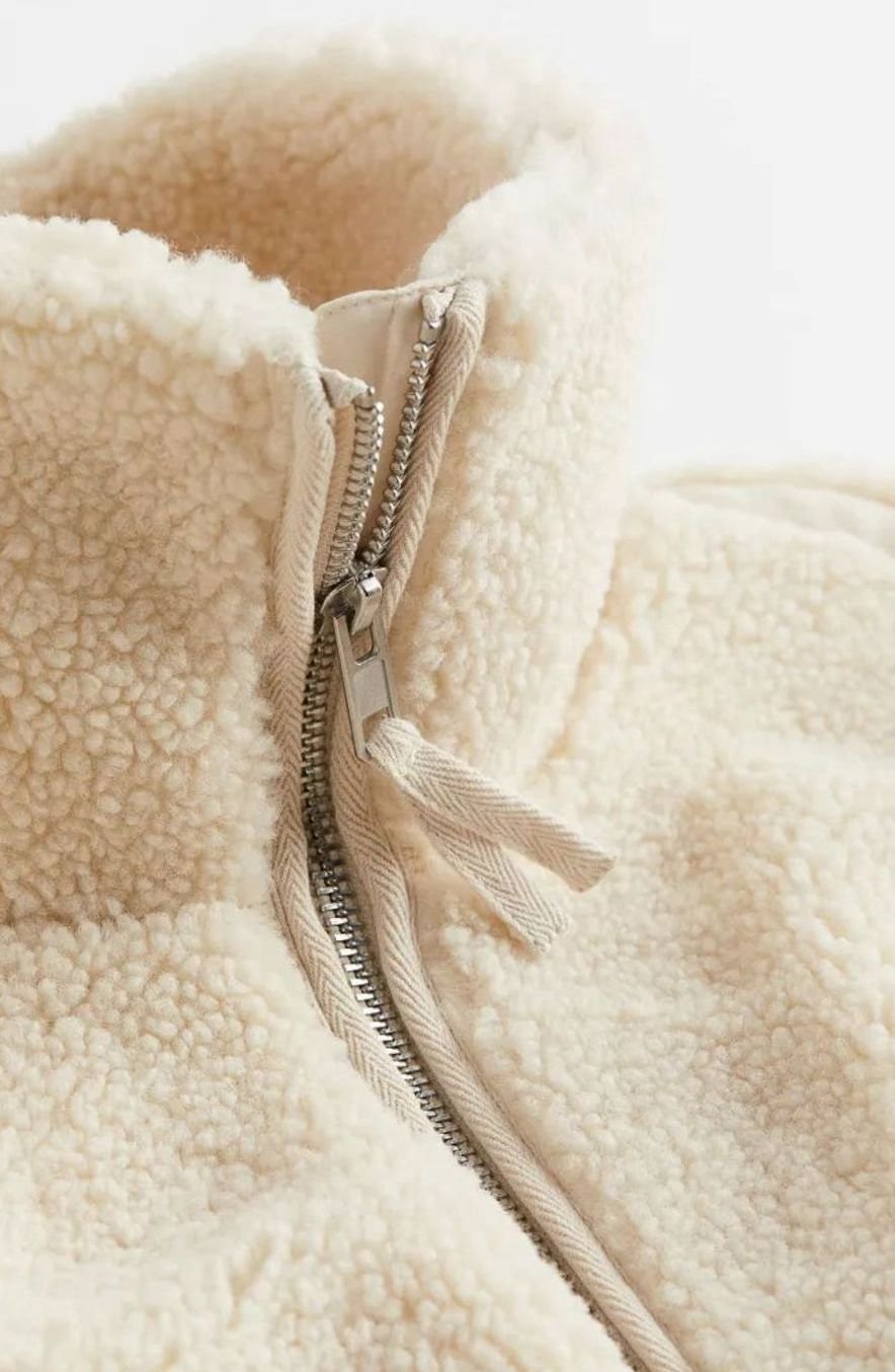 Women's Cozy Teddy Fleece Full-Zip Jacket with Patch Pockets