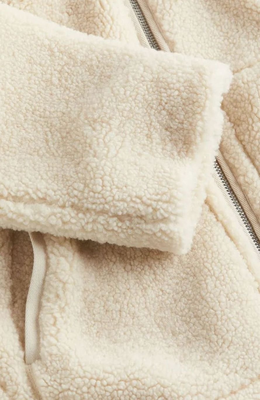 Women's Cozy Teddy Fleece Full-Zip Jacket with Patch Pockets