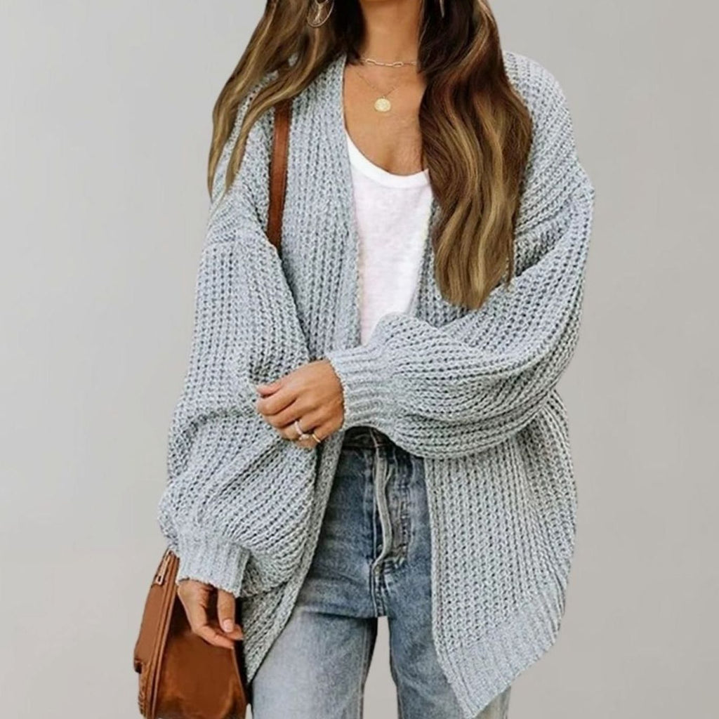 Women's Relaxed Oversized Knit Open Front Cardigan Sweater