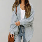 Women's Relaxed Oversized Knit Open Front Cardigan Sweater