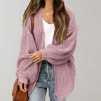 Women's Relaxed Oversized Knit Open Front Cardigan Sweater