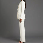 Women's Tailored Single-Button Blazer Pants Suit Set