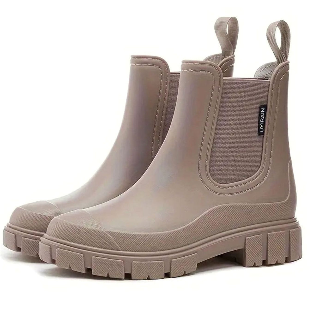 Women's Matte Waterproof Chelsea Boots for Rainy Days