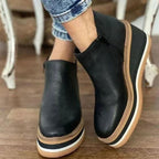 Women's Wedge Platform Slip-On Chelsea Boots