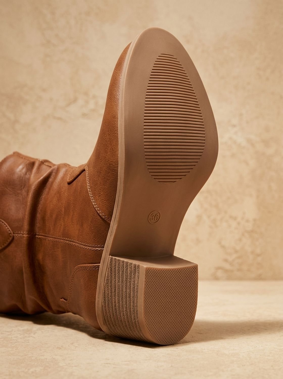 Women's Easy Step-In Cowgirl Tall Boots for Wider Calves
