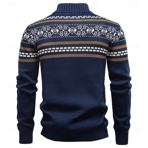 Women's Festive Fair Isle Zip Cardigan for Winter Weekends
