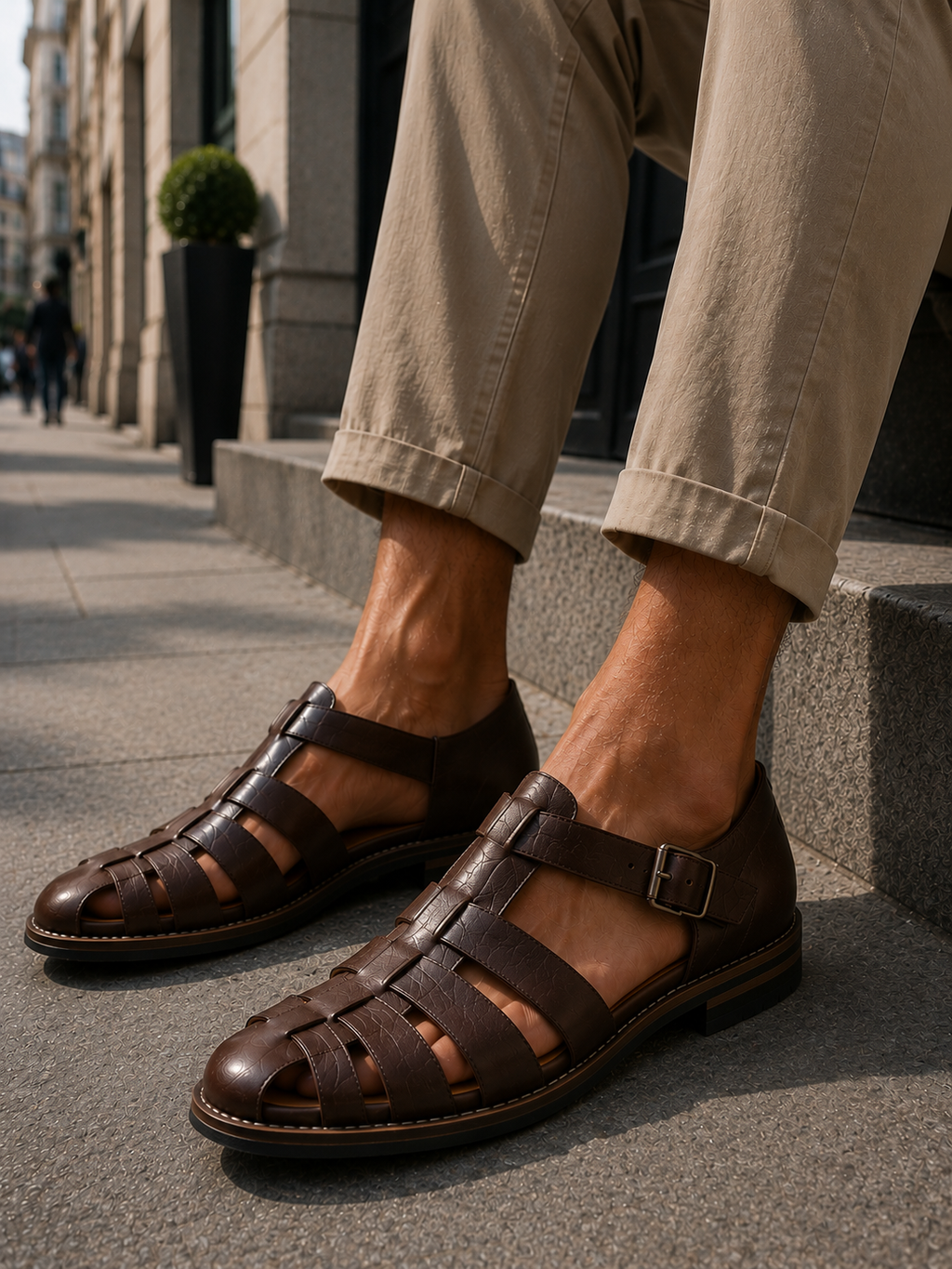 Men's Closed Toe Fisherman Sandals Classic Summer Footwear