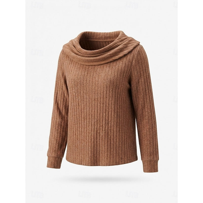 Women's Figure-Skimming Cowl Neck Sweater