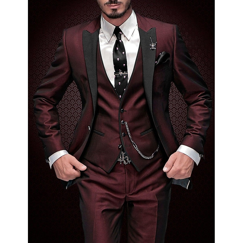 Men's Elegant Three Piece Tailored Occasion Suit Set