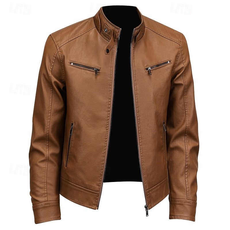 Women's Tailored Moto Jacket With Smooth Inner Layer