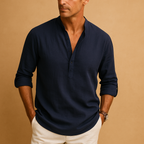 Men's V Neck Shirt Summer Lightweight Breathable Stylish Long